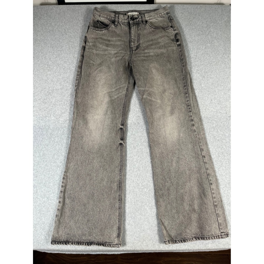 BDG Mens Slacker Fit Wide Leg Jeans Faded Gray Denim 33x32 Urban Outfitters